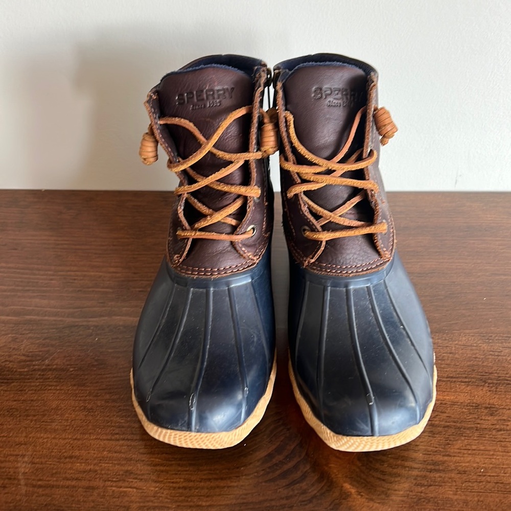 Sperry Navy Saltwater Duck Boot
